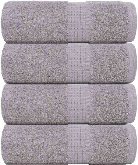 vidaXL Комплект Хавлиени Кърпи 4 Броя 30x30см Сиви