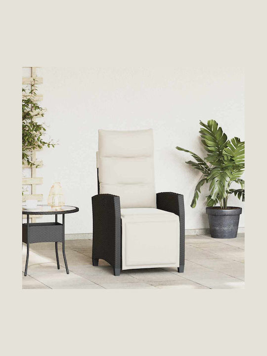 Gartenstühle Rattan Schwarze mit Kissen