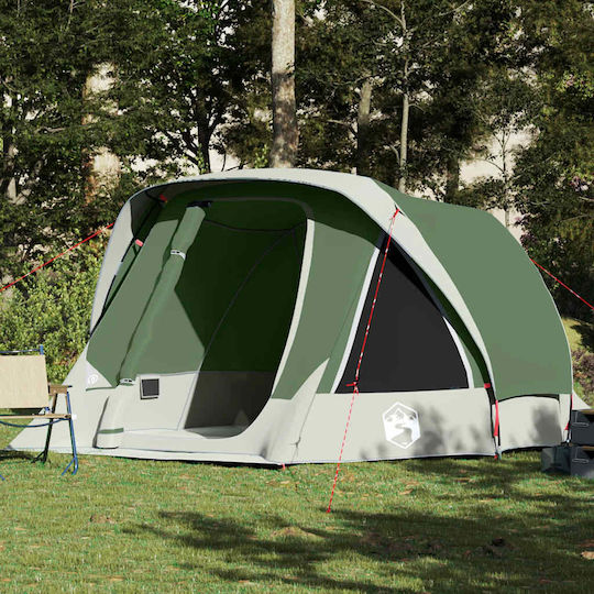 vidaXL Camping Tent Pop Up Green For 6 People