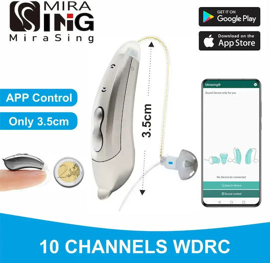 MiraSing Digital Hearing Aid for Left Ear SF101-CH-L