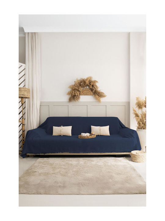SteweHome Cuverturi Pentru Canapea 3 Locuri 180x315cm Albastru