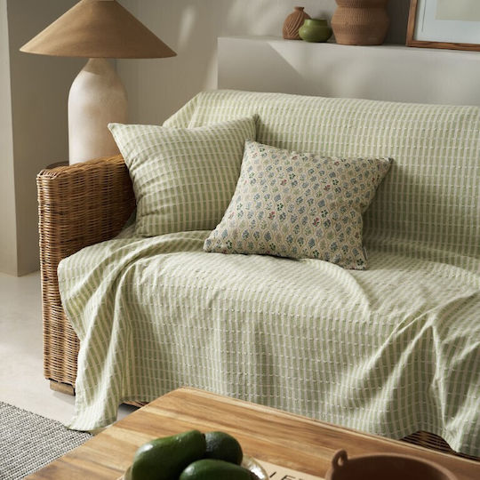 Gofis Home Elysia Ριχτάρι Πολυθρόνας Ζακάρ 180x180εκ. Πράσινο