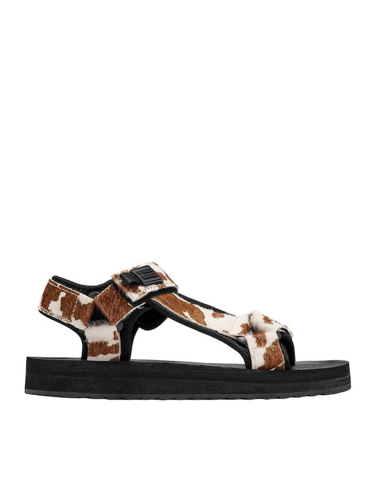 Leather Women's Sandals Brown
