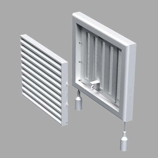 Vents Περσίδα Εξαερισμού 19x19cm Τετράγωνη με Σίτα