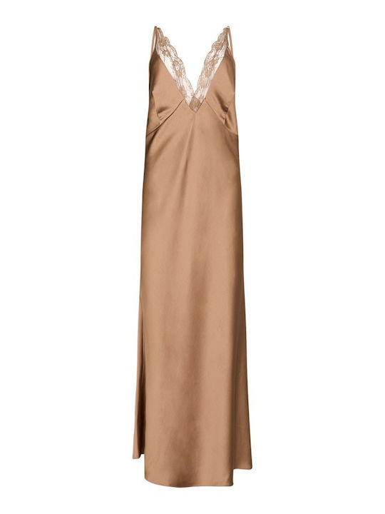 Twenty 29 Summer Maxi Slip Dress Brown