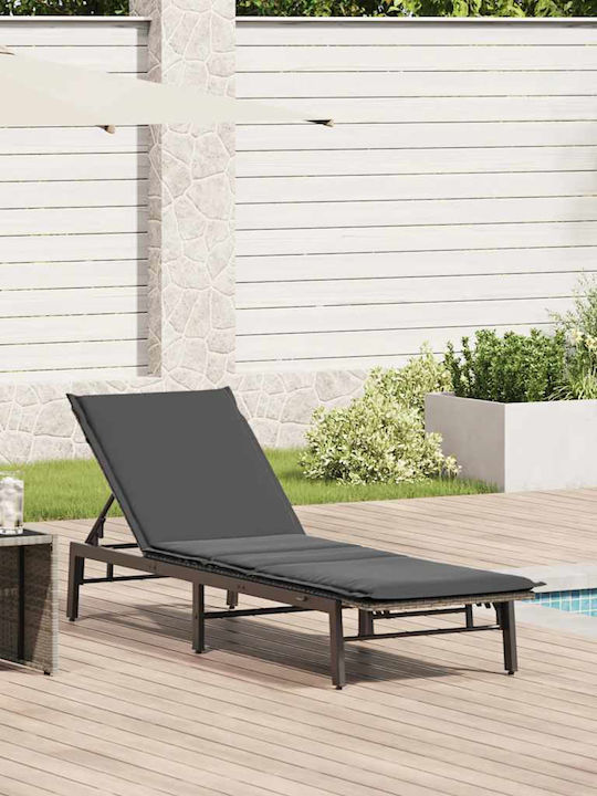 Garten- und Pool-Liegestuhl Rattan mit Kissen G...