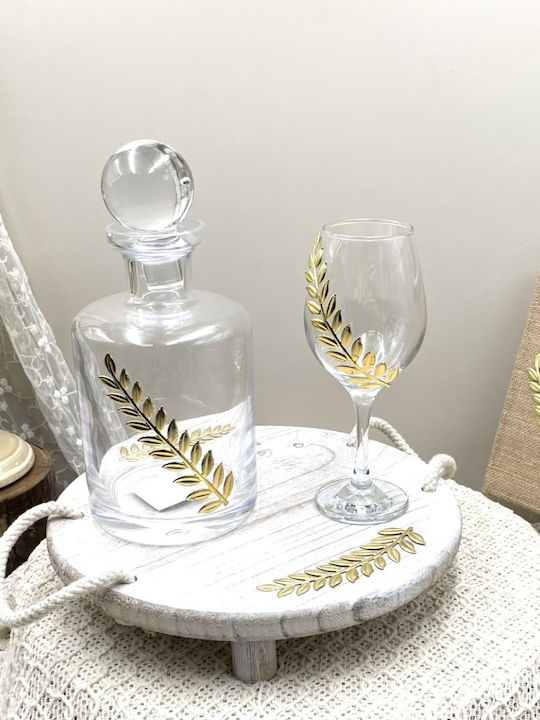 Georgiou Best Man Set Wooden Gilt Gold 3 Pieces