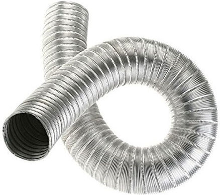 Flexible Aluminum Air Duct Φ130 Heavy Duty 3 Meters 0.080mm Thickness 30°C 250°C Inoxshell