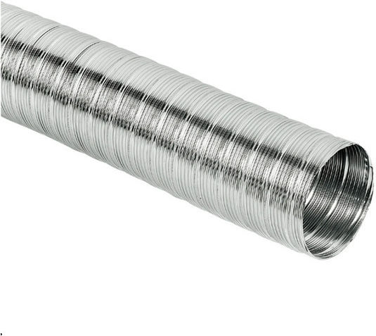 Flexible Stainless Steel Air Duct 2 Meters Φ-80 Resistance 30°c 400°c Thickness 0.090mm Aisi 304 Ba Inoxshell