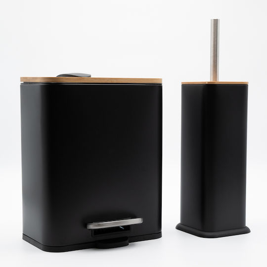 TnS Bamboo Cubic Bamboo Σετ Πιγκάλ και Καλαθάκι Μπάνιου Soft Close 5lt Μαύρο TnS Bamboo Cubic Bamboo Σετ Πιγκάλ και Καλαθάκι Μπάνιου Soft Close 5lt Μαύρο