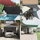 vidaXL Triangle Shade Sail Green with PU Coatin...