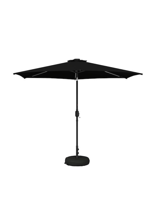 Aluminium Schwarz 3x3m Garten- und Terrassen-Sonnenschirm