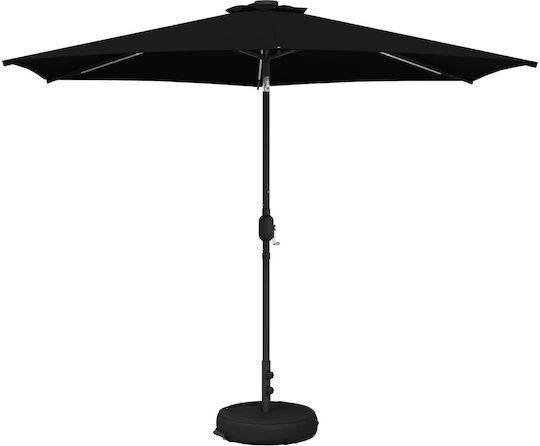 Umbrelă De Aluminiu Neagră 3x3xÎnălțime 2.35m