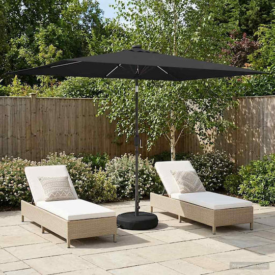 Umbrelă De Aluminiu Gri 3x3xÎnălțime 2.35m