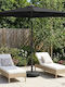 Aluminum Garden Parasol Black 2.7x2.7xHeight 2.35m