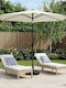 Aluminium Garten- und Terrassen-Sonnenschirm Beige 2,7x2,7xHöhe 2,35 m