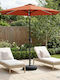 Aluminium Garten- und Terrassen-Sonnenschirm Orange 2,3x2,3xHöhe 2,28 m