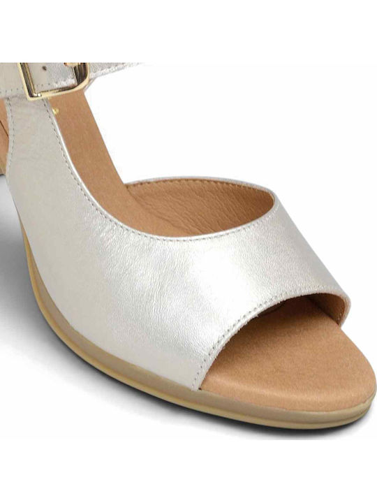 Ragazza Damen Sandalen Leder Anatomisch Beigen
