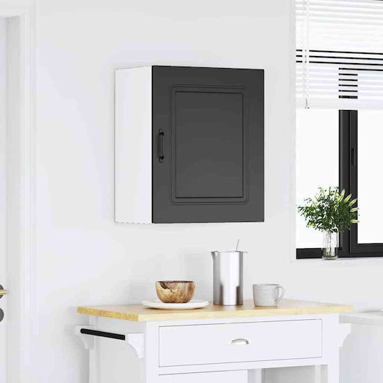 Kalmar Γωνιακό Ντουλάπι Κρεμαστό Μαύρο 50x31x60εκ.