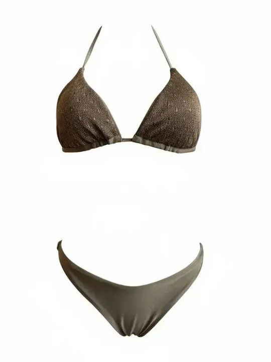Set Bikini Τριγωνάκι & Brazil Καφέ