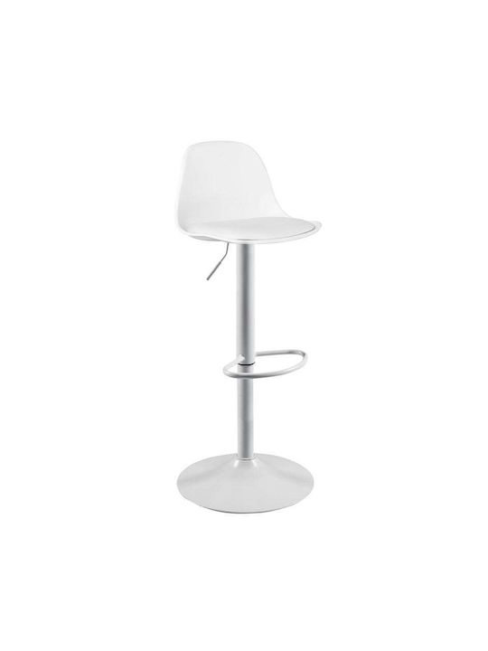 Bar Stools Tino with Adjustable Height White 2 Pieces