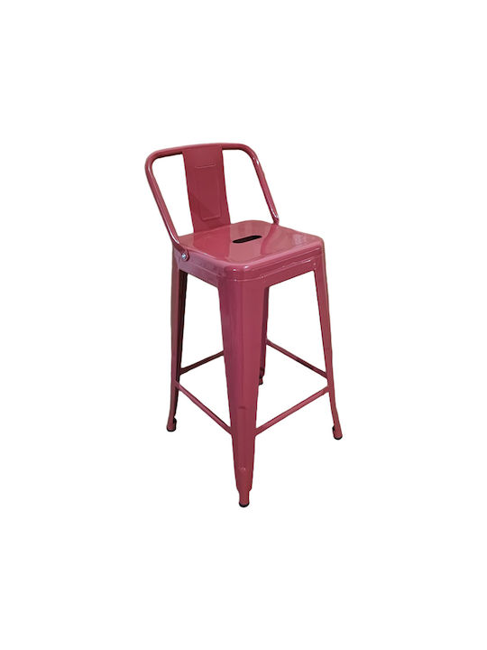 Bar Stool with Backrest Metallic Utopia Terraco...