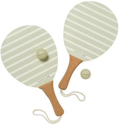 Sunny Life Strandtennis-Schläger Blau 2 Bälle & Tragetasche Vintage La Palma Sage Stripe