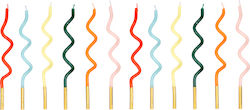 Lumanări De Ziua De Naștere Rainbow Colorate 14cm 12 Bucăți