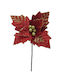 General Trade Weihnachtskranz Dekoratives Blume Länge 25cm Rot