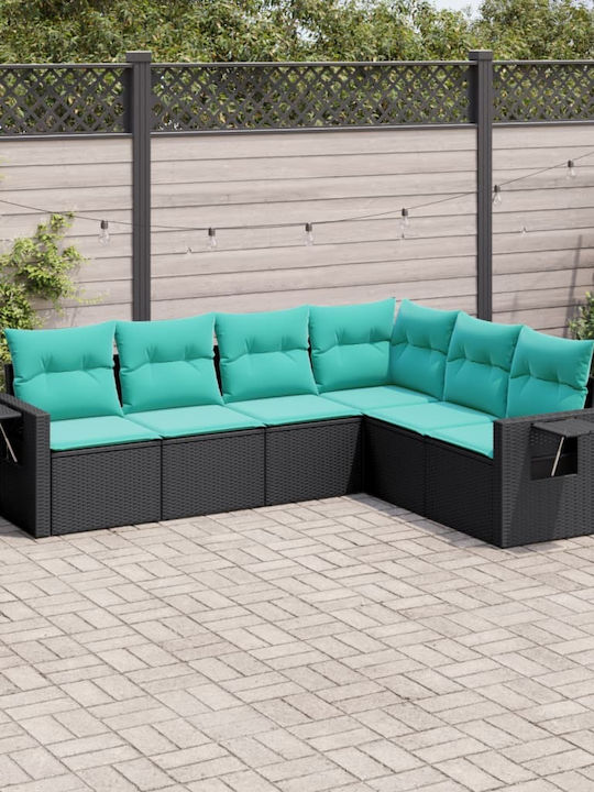 Ecksofa für Outdoor Rattan mit Kissen