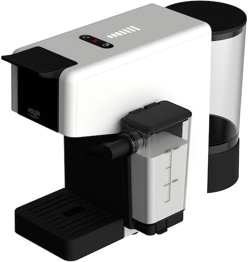 Adler Αυτόματη Μηχανή Espresso 1400W Πίεσης 20bar για Cappuccino Λευκή AD 4391