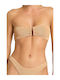 Trägerloses Bikinioberteil Beige