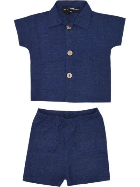 Kids Clothing Set with Shorts Summer 2 Pieces Navy Blue