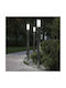 vidaXL Outdoor Small Post Floor Lamp 40W IP44 for E27 Bulb Silver
