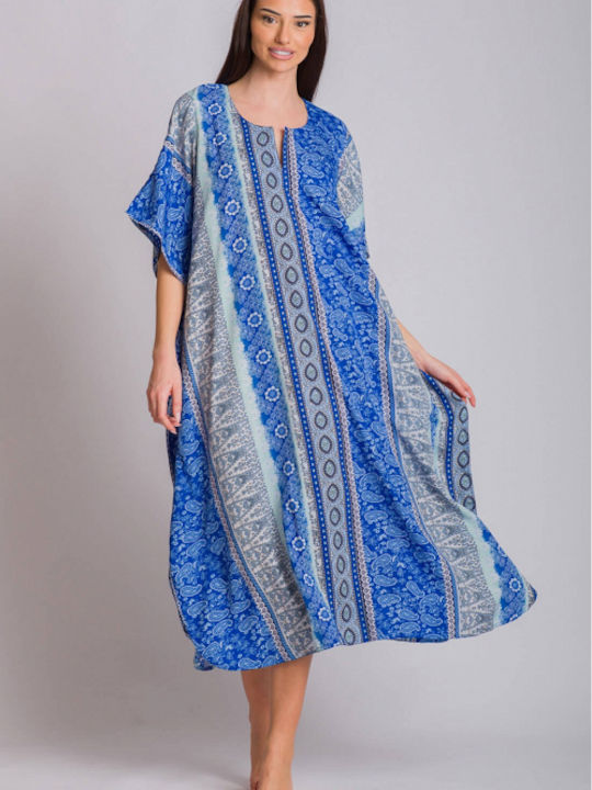 Rima Beachwear 671 Women's Blue Light Beach Caftan