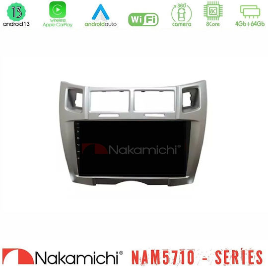 Nakamichi Ηχοσύστημα Αυτοκινήτου για Toyota Yaris Audi A5 2024-2025 (Bluetooth/USB/WiFi/GPS/Apple-Carplay/Android-Auto) με Οθόνη Αφής 9"