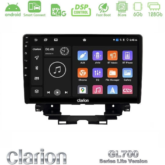 Clarion Car Audio System for Renault Kangoo 2022-2023 Bluetooth USB WiFi GPS Apple CarPlay Android Auto with 10" Touch Screen