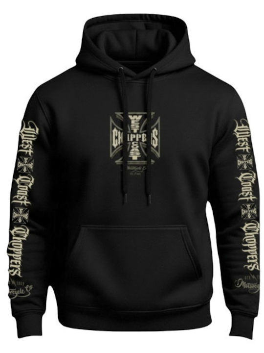 West Coast Choppers Φούτερ Black με Κουκούλα West Coast Choppers Φούτερ Black με Κουκούλα