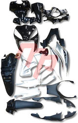 Kit of Plastics Honda Wave 110 Black Silver 22 Pieces