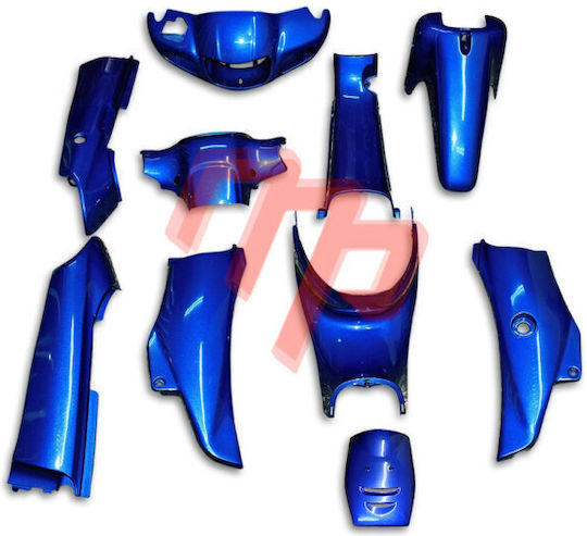 Modenas Kriss 115 Set Kit of Plastic Suits Blue Without Outer Leg Guards 10 Pieces