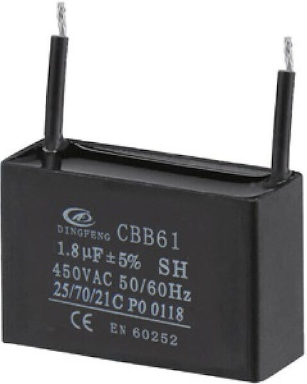 Condensator Polipropilenă 1.8μF 450V 1 Bucată 03.006.0209