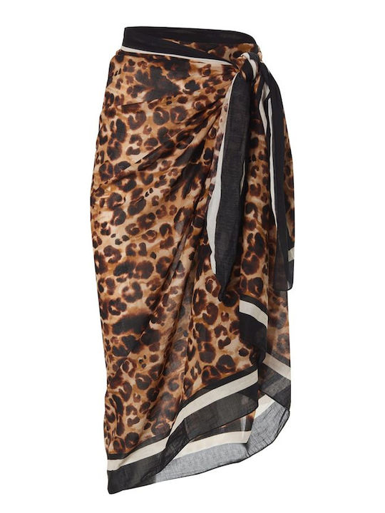 Stefania Frangista Kloe Leopard Γυναικείο Παρεό Καφέ Sfc2689l