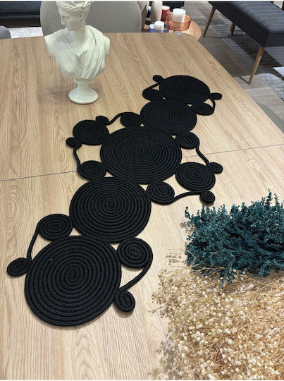 SteweHome SteweHome Baumwoll Läufer Schwarz 45x98cm