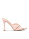 Mules with Thin Heel in Pink Colour