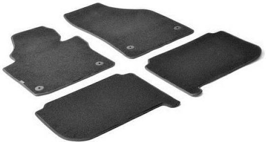 Executive Carpet Car Mats Volkswagen Touran 05 2003-08 2015 Black Colour With Fasteners Lampa 4 Pieces L2317.4