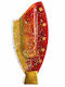 La Belle Maison Dekorative Vase Glas Rote 16x10xH31cm D2050