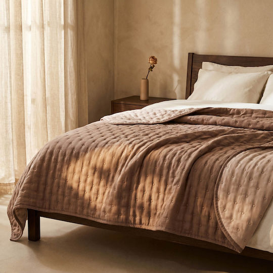 Easy Home Tagesdecken Super-King Beige 220x230cm