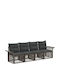 Viersitziges Outdoor-Sofa Rattan mit Kissen