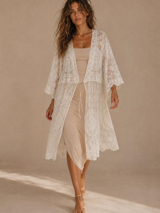 Damen Kimono Cream