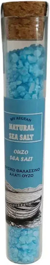Meersalz Unraffiniertes Lesbos Ouzo Glasrohr My Aegean 55g